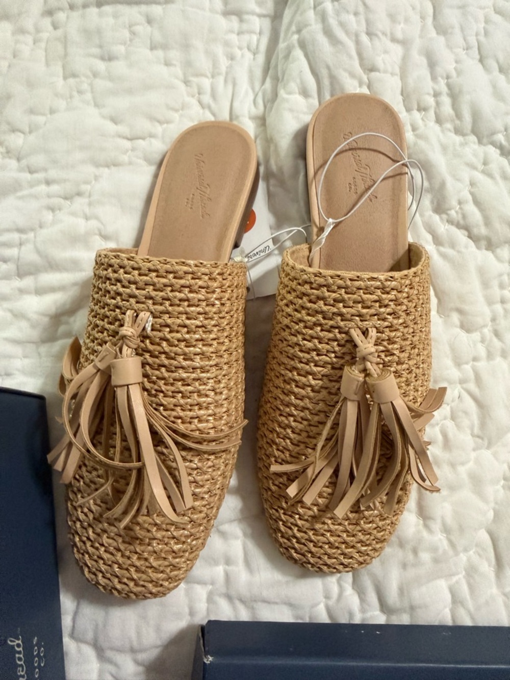 Universal Thread Woven Tassel Slide Mules in Natural - Picture 3 of 4